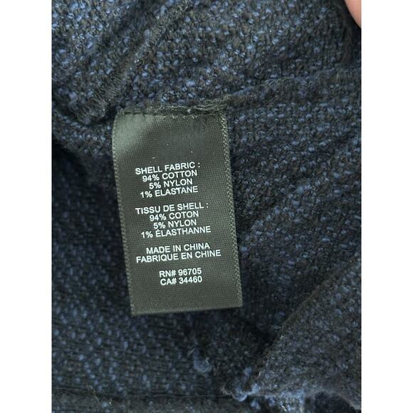 Rebecca Taylor Women's Navy Tweed Zip Up Front Pockets Knit Blazer Jacket Size 2 - Picture 4 of 9